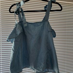 Charlotte Russe off shoulder tie strap shirt XS